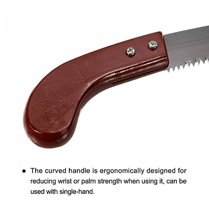 uxcell 2pcs 10 Inch Pruning Saws Straight Blade Hand Saw Wood Handle
