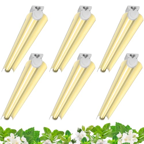 Barrina 3FT T8 Grow Light, 30W Full Spectrum Plant Light, Yellow, 6 Packs - color: Yellow, size: 3FT-6 Packs