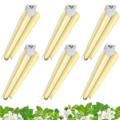 Barrina 3FT T8 Grow Light, 30W Full Spectrum Plant Light, Yellow, 6 Packs - color: Yellow, size: 3FT-6 Packs
