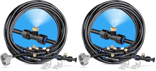 homenote Misting Cooling System, 26FT(8M) Pre-Assembled Mister Kit, 2 Pack - size: 26FT / 8M (Pack of 2)