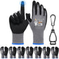 7 Pairs Safety Work Gloves Seamless Nylon Knit MicroFoam Nitrile Coated - size: Small, style: 7 Pairs,grey