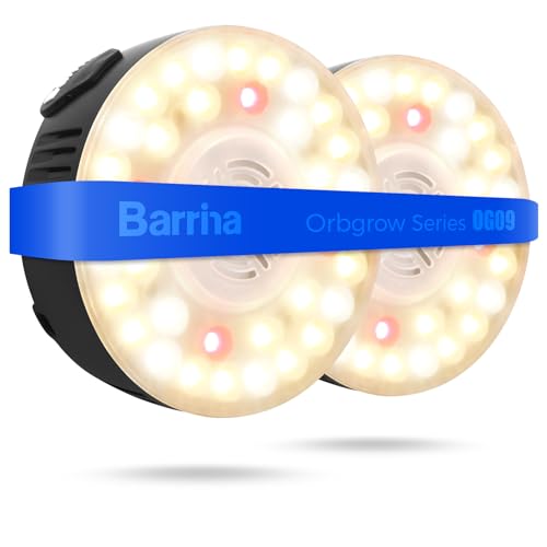 Barrina OG09 Puck Grow Light, 18W(2 x 9W), 660nm Red LEDs, 2 Packs, Black - color: GrowForce Spectrum-Black Cover, size: 2 Packs without Timer