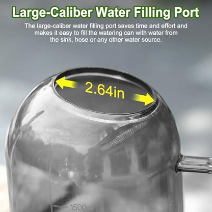 Plastic Watering Can Upgrade Version, Plant Watering Can with Stainless Steel Long Spout, 2L/68oz Clear Measurement Markings Long Spout Watering Can for Indoor Plants and Flowers Easy Fill-Grey - color: Upgrade Version - Grey