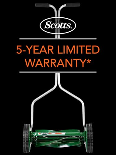 Scotts 304-14S 14-Inch 5-Blade Push Reel Lawn Mower, Green - size: 14-Inch, 5-Blade