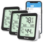 Govee Indoor Hygrometer Thermometer 3Pack H5075 with Bluetooth App Control - color: Black, size: 3 Pack
