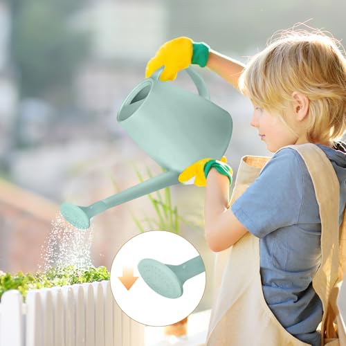 Hand Plastic Watering Can - for Home Plant Garden - 1/2 Gallon - Light Green - color: Light Green
