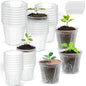 40 Pack Clear Plant Nursery Pots with Drainage 6 Size Plastic Orchid Pots - size: MIX-3 Sizes