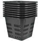 GANAZONO 8Pcs 4.33 Inch Hydroponic Net Pots Square Mesh Planting Baskets Plastic Nursery Cups for Indoor Gardening Vegetable and Orchid Cultivation