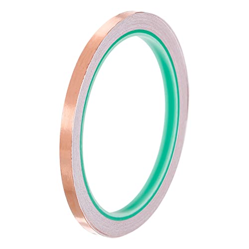 PATIKIL Copper Foil Tape 0.24 Inch x 33 Feet 0.05mm Thick Double Sided Conductive Adhesive EMI Shielding for Electronics, Circuits, Grounding - size: 0.24 Inch x 33 Feet