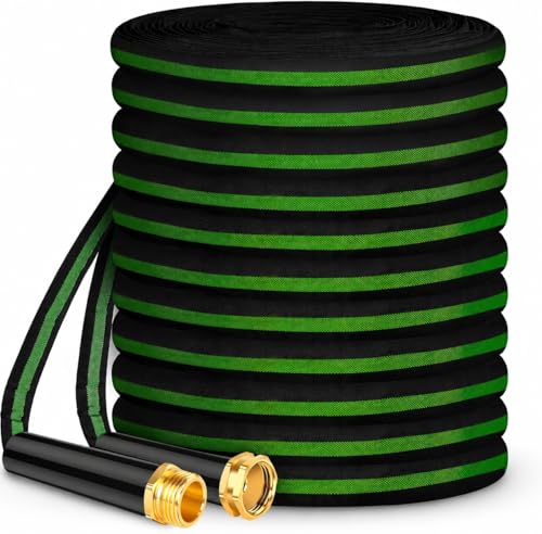 Toolasin Garden Hose 50FT, Lightweight Water Hose with 3/4" - color: Green