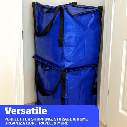DURASACK 22-Gallon Zipper Top Heavy Duty Storage Tote Bags, Single, Blue - color: Blue, size: Medium