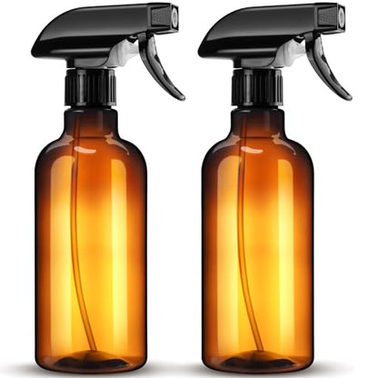 DIYSELF 2 Pack Spray Bottles for Cleaning and Lab Use, 16 oz, Amber - color: Amber, size: 2-Pack