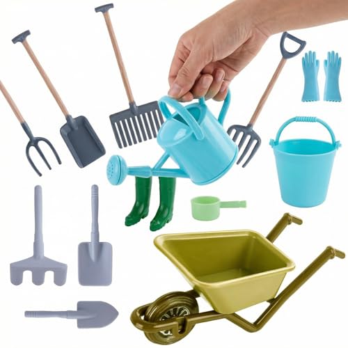 1:12 Scale Miniature Dollhouse Garden Tools Set
