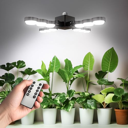 SANSI Grow Light for Indoor Large Plants, 80W High PPFD Dimmable, E26 Base - size: 80 Watts