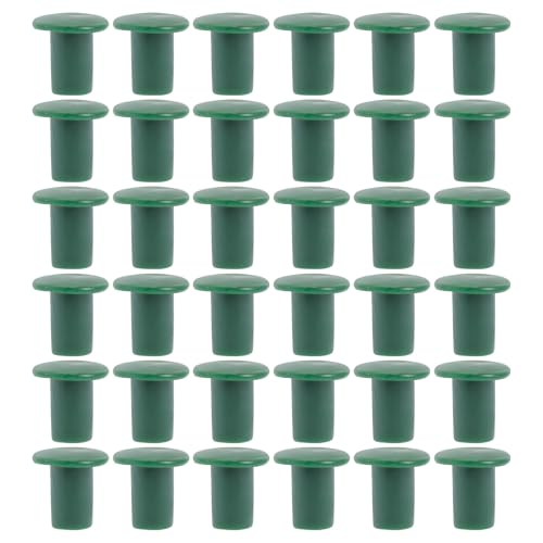 Happyyami 36 pcs Cane Topper Protectors Garden Cane Caps for Bamboo Stakes Plant Support Stick Corner Covers Protective Caps for Garden Stakes 1.18 X 1.18 X 0.62 in
