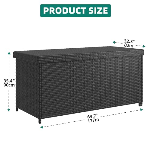 YITAHOME 260 Gallon Wicker Deck Box