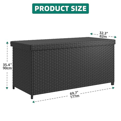 YITAHOME 260 Gallon Wicker Deck Box
