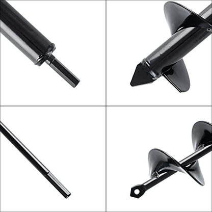 Set 3 (1.6x16, 2.6x16, 3.5x16) Solid Shaft Auger Drill Bit for Planting - Easy Planter Garden Auger - Bulb & Bedding Plant Augers - Post Hole Digger for 3/8” Hex Drive Drill