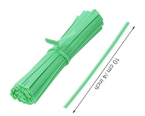ONLYKXY 80pcs plastic Twist Ties Plant Ties Reusable Bread Twist Ties cake pop ties Cable Ties Candy Ties for Bags 4 Inch (Light Green) - color: Light Green
