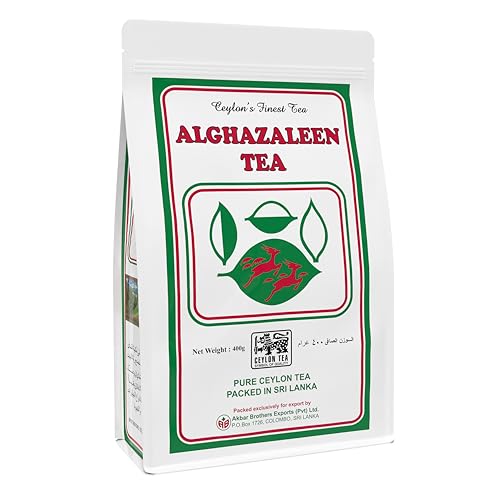 Alghazaleen Pure Ceylon Black Tea, Loose Leaf, 400 g Pouch
