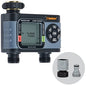 Melnor 65166AMZ HydroLogic Digital Hose Timer, 2-Zone Programmable Watering Timer, Quick Connect Bundle, Black, Grey - style: 2-Zone
