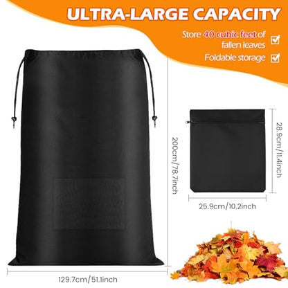 78.7"x51.1" 420D Oxford Lawn Tractor Grass Bag for 54" Riding Mowers - size: 78.7x51.1 Inch