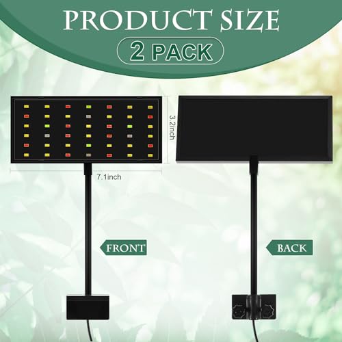 Rossesay 2 Pack Clip-on LED Aquarium Light for Plants, Full Spectrum