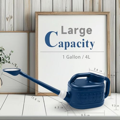 1 Gallon Watering Can, Outdoor Watering Can, Long Spout Water Can - color: Dark Blue, size: 1 Gallon