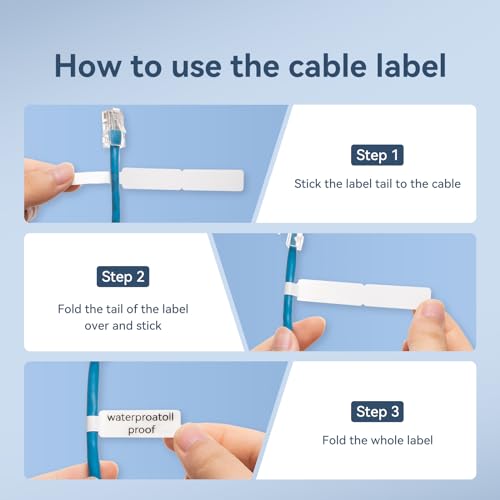 NIIMBOT Thermal Transfer Cable Label 0.49" x 4.29", for N1(B18) Label Maker - color: 0.49''×4.29''-yellow Cable