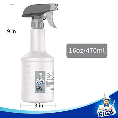 MR.SIGA 16 oz Empty Plastic Spray Bottles for Cleaning Solutions, 3 Pack - size: 470ml, 3 Pack