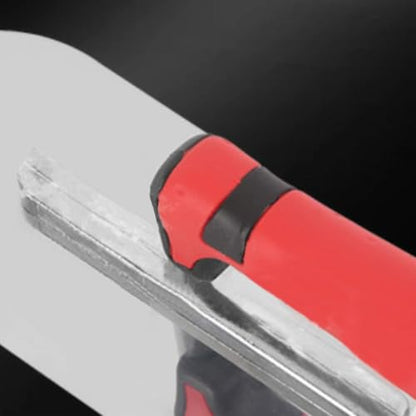 Concrete Tools Stainless Steel Pool Trowel, 10" x 3" Masonry Hand Tool with Soft Grip Handle, Lightweight, Plastering Trowel for Drywall Plastering Construction, Round End (Small:10"L x 3"W) - size: Small:10"L x 3"W