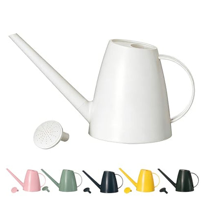 Modern 1.8 Liter Plastic Watering Can with Detachable Spout and Sprinkler Head, Designed for Controlled Pouring and Easy Handling, White - color: White