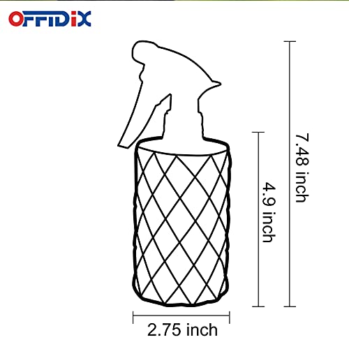 OFFIDIX Glass Spray Bottle, Fine Mist Plant Mister, Handheld Pressure Watering Can, Adjustable Nozzle Glass Spray Bottle, 0.35L/11.8oz Handheld Spray Bottles for Garden Plants Cleaning Solutions - color: Rhombus Orange