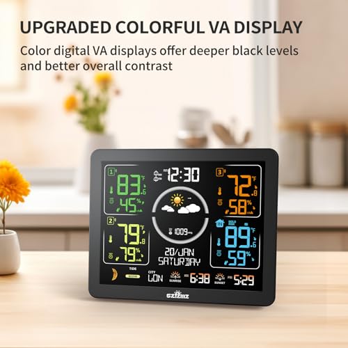 Weather Station Indoor Outdoor Thermometer Wireless with Multiple Sensors