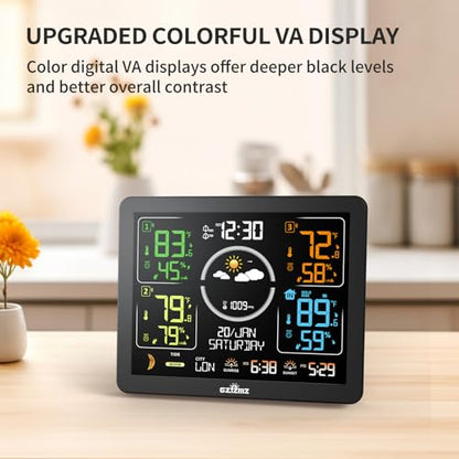 Weather Station Indoor Outdoor Thermometer Wireless with Multiple Sensors