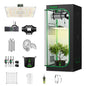 VIVOSUN 2.3x2.3ft Grow Tent Kit with 150W LED Grow Light A22 Smart Plug - size: 28"x28"x63"