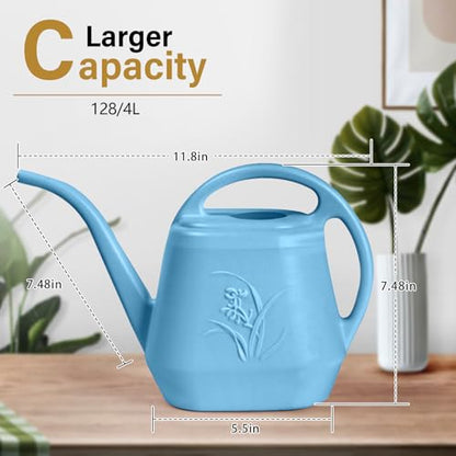 Watering Can - for Home Plant Garden - 1 Gallon Hand - Sky Blue - color: Sky Blue