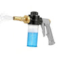 Hose End Sprayer Nozzle,Metal Car Wash Foam Gun with Soap Dispenser - color: Silver