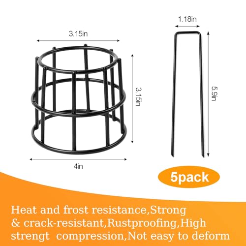 5 Set Upgraded Lawn Sprinkler Head Protector Metal Lawn Sprinkler Guard