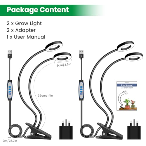 Plant Lights for Indoor Growing,192 LED Full Spectrum Plant Light - size: 2 Pack grow light