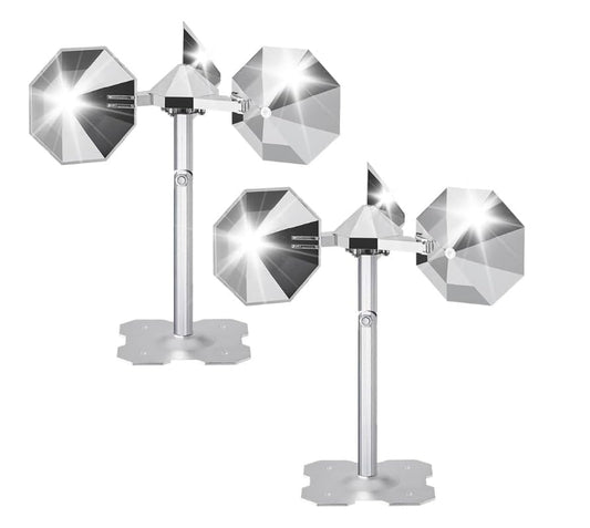 Bird Scare Reflective Device,Silver, Wind Powered Spinning, Bird Reflectors, Keep Pigeon Woodpeckers and Seagull Away for Garden Patio Yard (Silver, 4Pcs) - color: Silver, size: 4Pcs