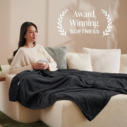 Bare Home Fleece Blanket Luxury Microplush (Full/Queen, Black) - color: 05 - Black, size: Full/Queen