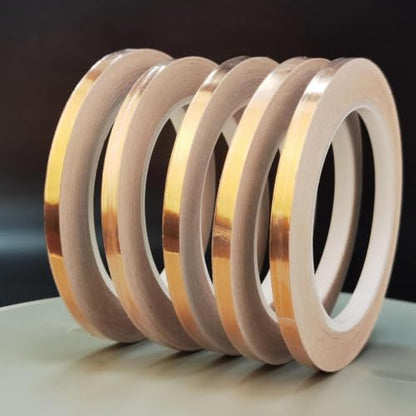 Double-Sided Conductive Copper Foil Tape 7/32" X 66Ft, 2 Mil，5-Pack - size: 7/32 inch*2mil*66ft-5