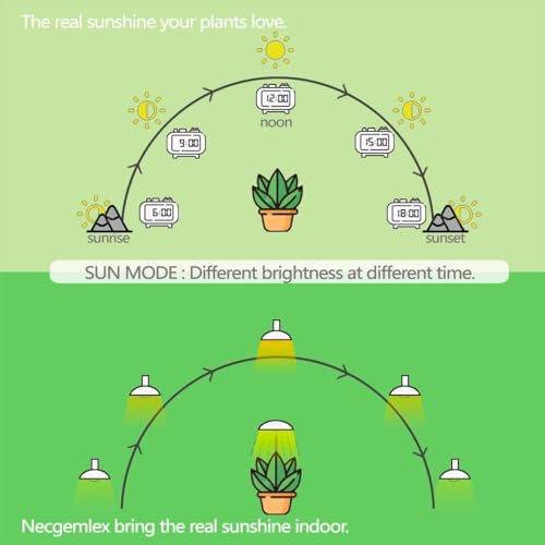 Smart LED PAR38 Grow Light, Dimmable, Sun Mode Dimming - Mimics Real Sunshine, Daily Run Auto Timer, Remote Control - Full Spectrum for Indoor Plant Growth