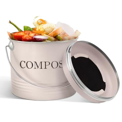 Plexon Countertop Compost Bin Kitchen, Kitchen Compost Bin 1.3 Gallon