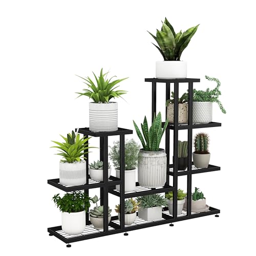 Corner Plant Stand Indoor 5 Tier 16 Potted Metal Plant Stands Outdoor Flower Shelf Heavy Duty Pot Holders for Patio Balcony Garden Living Room Home Decor (5-Tier 16 Potted) - size: 5-Tier 16 Potted