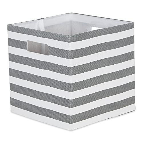 DII Polyester Cube Storage Collection Hard Sided Collapsible, 11x11x11, Mineral - color: Mineral, size: 11x11x11" (Pack of 1)