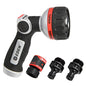 Eden Metal 6-Pattern Hose Nozzle: Thumb Operated, Heavy-Duty Aluminum Core - style: Angled Thumb Control