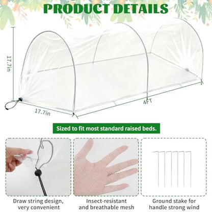 Pop Up Raised Garden Bed Cover, 4 Feet Plant Protection Mesh