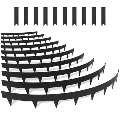 33ft.10 Pack Metal Edging for Landscaping, 40" × 4.5" Garden Edging - color: Black, size: 4.5 Inch